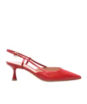Gianvito Rossi Ascent Pointed-Toe Slingback Pumps 40,36.5 Red