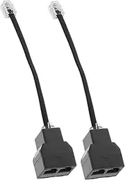 OSOLADY Elegant Rj11 Telephone Cord Splitter 6p4c Detachable Lines Adapter Rj14 4-core Phone Cable