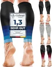 aZengear Calf Sleeves for Men & Women (20-30 mmHg) - Calf Support - Compression Calf Guards - Leg Sleeves for Torn Muscle - Shin Splints Brace (Pair) - XXL