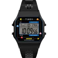 在飛比找momo購物網優惠-【TIMEX】天美時 Pac-Man 小精靈電子錶(黑 TX