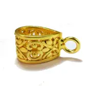 8 Pcs 22X10mm Bali Pendant Bail 18k Gold Plated Jewelry Making Loop
