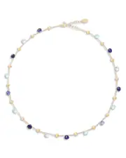 Marco Bicego 18K Yellow Gold Paradise Blue Topaz, Iolite Bead Collar Necklace, 16-17.5