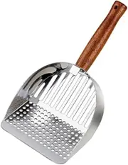 WeiLaiKeQi Portable Cat Litter Sifting Tool with Sturdy Wooden Grip