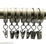 Jaclyn Smith 7 Clip Metal Curtain Panel Rings - Wrought Gold 1.18 in