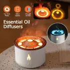 360ml Essential Oil Diffuser Volcano Flame Humidifier w/Remote For Home Bedroom