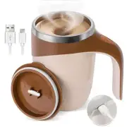 Self Stirring Mug Cup Auto Mixing Cups Coffee Mugs Sets Milk Electric -Brown