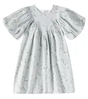 [Petite Amalie] Petite Amalie Floral cotton chambray dress Y 10 blue