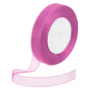 50 Yards Organza Ribbon 5/8" Purple Chiffon Ribbon Shimmer for Flower Decorate