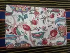 Indian Kantha Quilt Block Print Handblock Bedcover Throw Queen Size in Multicolo