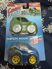 Little Tikes Crazy Fast Hatch Rods 2-Pack Toy Cars Pull Back Action NEW