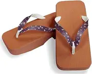 Hajime(一歩) [One Step] [Hajime] Geta Geta Clogs, Soft and Water Resistant, Made of Sponge 11.2 inches (28.5 cm), BR/Cherry Blossom x Purple, Cherry Blossom x Purple (Cherry Blossom x Purple/28.5), Sakura ×