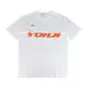 Y-3 橘字LOGO山本耀司拼音塗鴉純棉短袖T恤(男款/白)