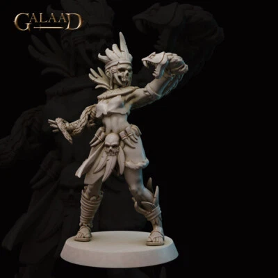 Amazon Shaman / Mage - Galaad Miniatures - Fantasy Dungeons & Dragons