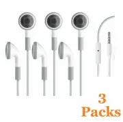 3 Packs Universal Headphone 3.5mm Jack with Built-in Microphone for Smart Phones