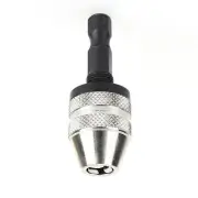 1/4" 0.3~3.6mm Quick Change Keyless Drill Bit Chuck Hex Shank Adapter Converter