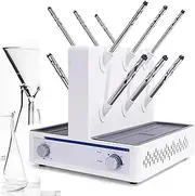 Lab Electric Drying Rack, Test Tube Bottle Drying Machine with 12 Duct, Adjustable Temperature 0~85℃ and 0~1h Timing, Dry Evenly, No Residual Water Stains, for Glass Test Tubes, Beakers