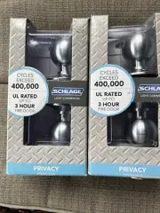 Schlage Locks light commercial privacy walk thru push button , lot of two