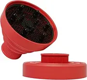 WAJIAYON Universal Collapsible Hair Dryer Diffuser Attachment-Foldable Portable Travel and Easy Storage Hair Diffuser Fit Most Hair Dryers with Nozzle Diameter D-1.575Inch to 1.968 Inch (4-5cm)- Red