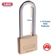 ABUS Keyed Alike Padlocks-x 10 Abus Padlock-Free Postage! -6540HB63