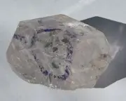 Double Terminated Enhydro Bubble Quartz Crystal Trapped Water Traveling Carbon