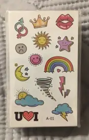 90 sheets 1000 patterns Metkers waterproof Temporary Tattoos, children's Sealed