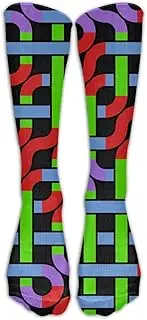 [XMKWI] Rainbow & Twisted Pipe Unisex Funny Athletic Crew Sock Stocking Home Compression Socks