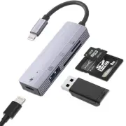 Lightning to USB Camera Adapter [Apple MFi Certified] SDMicro SD Dual Slot