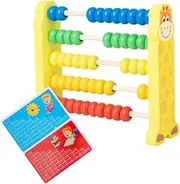 CORHAD 1Pc Wooden Giraffe Abacus Educational for Rows Colorful Numeration Calculating Tool for Preschool Learning Fun Math Supplies