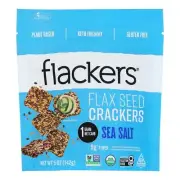 Doctor In The Kitchen - Organic Flax Seed Crackers - Sea Salt - Case of 6 - 5...