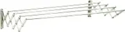 Towel Rack Folding Clothes Hanger Wall Mounted Clotheshorse Foldable Racks for Clothes Hanging Storage Space Saver Compact Sleek Design for Balcony Bathroom Terrace/60Cm LWX