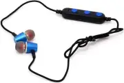 NEW Bluetooth Wireless Stereo Magnetic Sports Gym Headset Headphones W/Mic BLUE