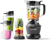 NutriBullet Blender Combo 1200W, Dark Grey, Blender, Smoothie Maker, Switch Between Single-serve Cups & Large 1.8L Pitcher, Multiple Speeds, Pulse & Extract Modes (NBF07500-1210DG)