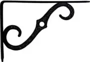 10 Pack Shelf Bracket, Antique Black, 8 x 5.5-In. N229-427