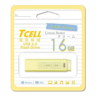 【TCELL 冠元】10入組-USB2.0 16GB 文具風隨身碟-奶油色