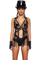 [Club Exx] Nomad Nights Fringe Harness Top