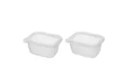 2x Progressive Softbox Silicone Rectangular Container Storage 4-Cup 940ml Clear