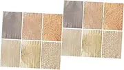 FRCOLOR 2sets Smooth Surface Bronzing Wrapping Paper Diy Book Cover Wrappers for Christmas Birthday Decor 6pcs*2