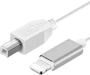MeloAudio USB 2.0 Cable Type B to Midi Cable OTG Cable Compatible with iOS Devices to Midi Controller, Electronic Music Instrument, Midi Keyboard, Recording Audio Interface, USB Microphone，5FT