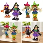 2x Halloween Scarecrows Decor Fall Harvest Doll Standing Decorative Scarecrow