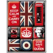 9pc Nostalgic Art Keep Calm 2.2/4.5cm Magnet Set Home Fridge/Refrigerator Decor