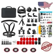 Lightweight 60 in 1 Action Camera Accessory Kit with Protective Carrying Case