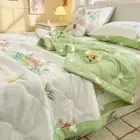 Washable Summer Quilt Soft Comfortable Double Bed Quilt Thin Wadding Blanket