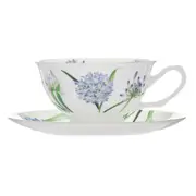 Ashdene Botanical Symphony Cup & Saucer 220ml - Agapanthus