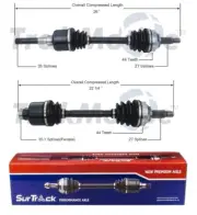 SurTrack Pair Set of 2 Front CV Axle Shafts For Ford Contour Mercury Auto FWD (for: Ford)