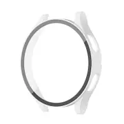 PC Full Cover Screen Glass Protector Shell Case - For Samsung Galaxy Watch 5th 4th 44mm (White)