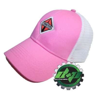 International trucks pink w/ white mesh back hat ball cap truck diesel INT