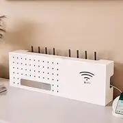 Wall Mounted TV Shelf Floating Shelf Wall Shelf WiFi Router Set top Box Wall Socket Storage Box Home Entertainment Center TV Stands Media TV Console TV Wall Unit Decor Shelf TV Bracket Utility Shelve