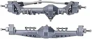 1/10 Front and Rear Axle Set Metal RC Axle Set Higher Ground Clearance RC Fr&on&t Rear Portal Axle Upgrade Parts RC Car Accessories