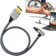 4K Displayport Cable | 4K60Hz HD TV Cable Right Angle,TV Accessories, TV Cord, Multifunctional HD Cord, High-Speed Connection for Monitor, HDTV, Blu-Ray Player