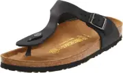 Unisex Shoes Birkenstock GIZEH Slide Sandals 0845251 BLACK OILED LEATHER